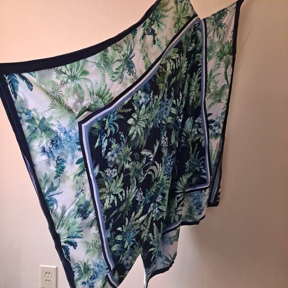 Tommy Bahama Arts of Palm Scarf Cover-Up Midi Dress Mare Navy Womens Size L XL - Picture 6 of 10